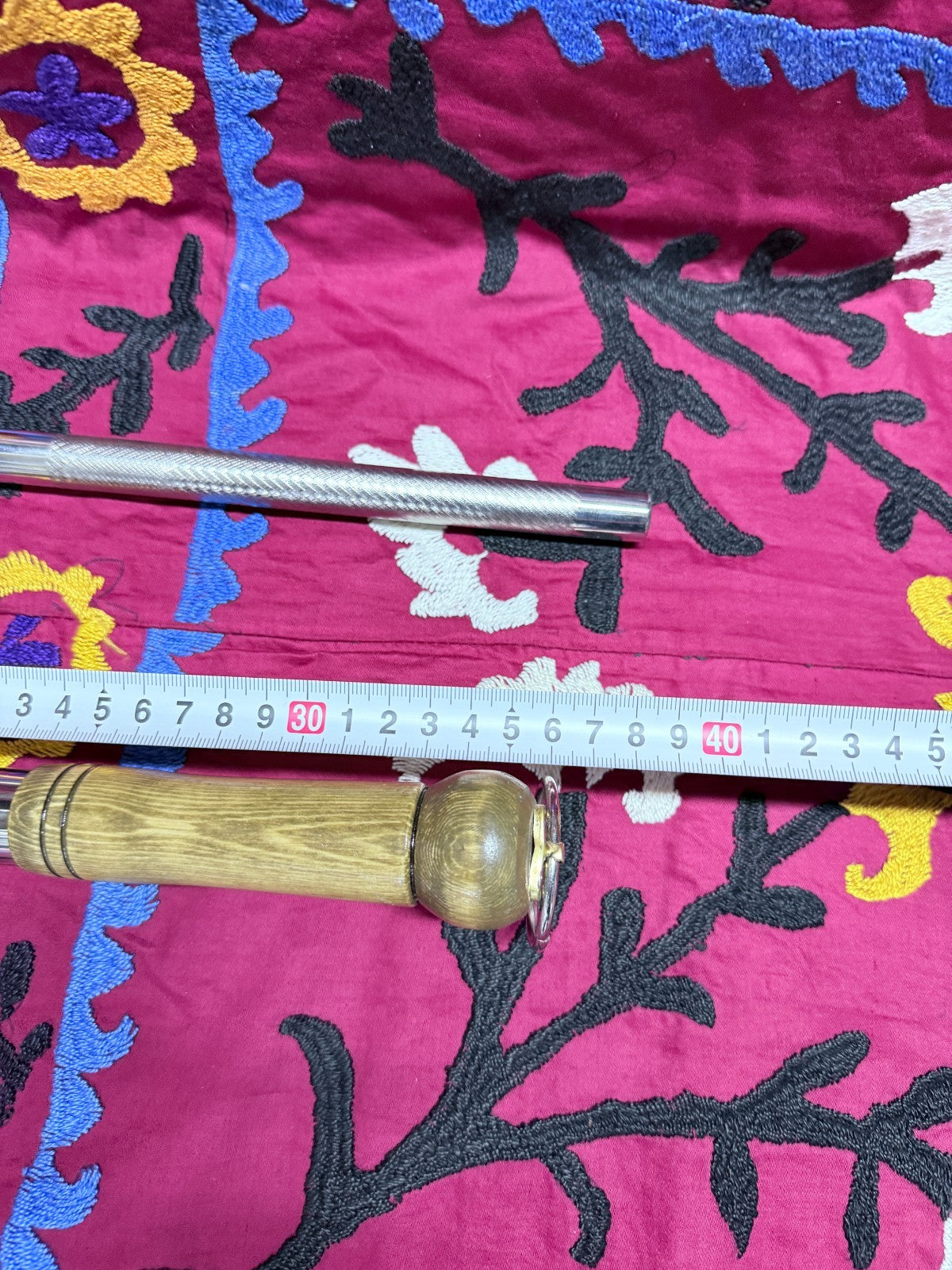Lot of 2 Handmade Stainless Steel Skimmers –  Wooden Handle Kitchen Tools Uzbek2